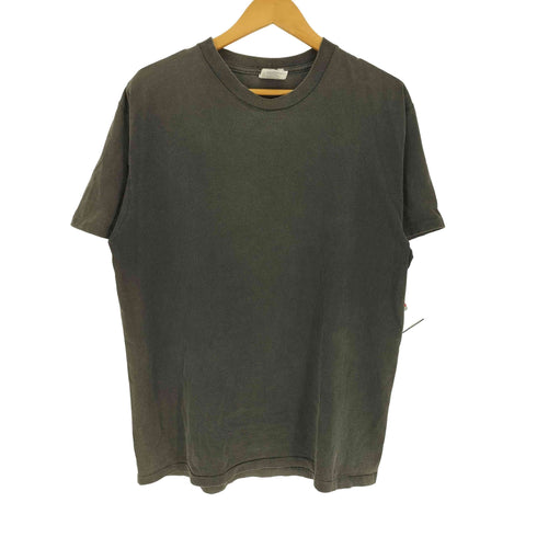 オニータ ONEITA 90S USA製 POWER PRO シングルステッチ 無地 S/S クルーネック Tシャツ メンズ import:L