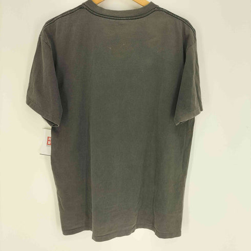 オニータ ONEITA 90S USA製 POWER PRO シングルステッチ 無地 S/S クルーネック Tシャツ メンズ import:L