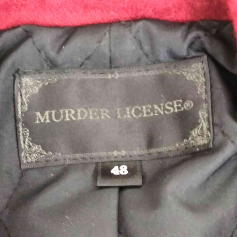 MURDER LICENSE ラムレザースリーブチェスターコート メンズ 48