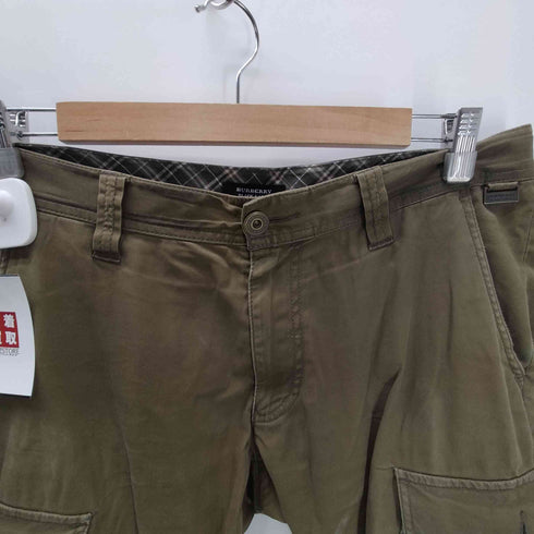 バーバリーブラックレーベル BURBERRY BLACK LABEL 00S 内側 ノバチェック コットン ダブルニー カーゴ パンツ Y2K メンズ W82