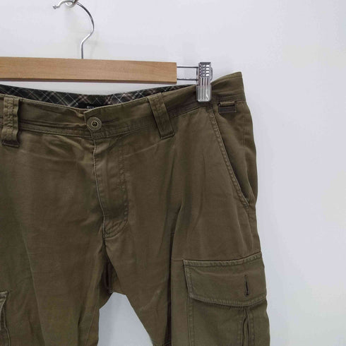 バーバリーブラックレーベル BURBERRY BLACK LABEL 00S 内側 ノバチェック コットン ダブルニー カーゴ パンツ Y2K メンズ W82