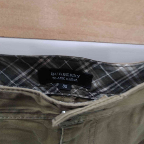 バーバリーブラックレーベル BURBERRY BLACK LABEL 00S 内側 ノバチェック コットン ダブルニー カーゴ パンツ Y2K メンズ W82