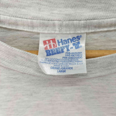 ヘインズ Hanes USA製 NO THANKS FOR AIDS BLOOD ドラキュラ メッセージ ロングスリーブ Tシャツ ロンT メンズ import:L