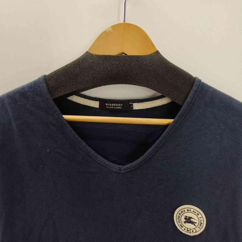 バーバリーブラックレーベル BURBERRY BLACK LABEL ロゴ パッチ S/S Vネック Tシャツ メンズ 3