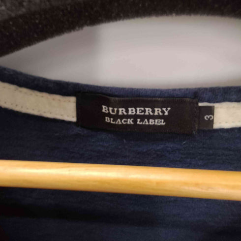 バーバリーブラックレーベル BURBERRY BLACK LABEL ロゴ パッチ S/S Vネック Tシャツ メンズ 3