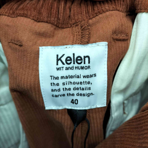 ケレン kelen 25AW 2TUCK COCOON CORD TROUSER SEURAT 2タック コットン コクーンコード トラウザーズ パンツ メンズ 40