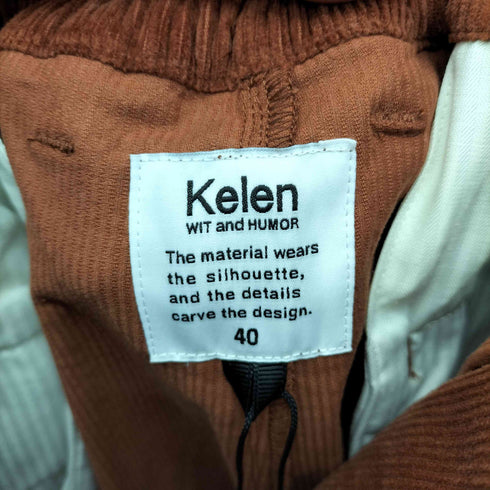 ケレン kelen 25AW 2TUCK COCOON CORD TROUSER SEURAT 2タック コットン コクーンコード トラウザーズ パンツ メンズ 40