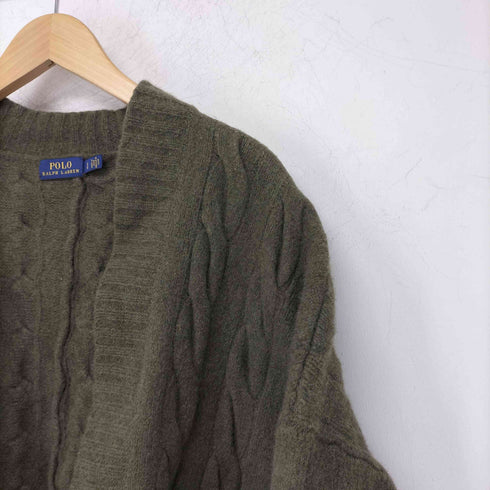 ポロラルフローレン POLO RALPH LAUREN カシミヤ ラムウール ボタンレス カーディガン レディース import:L