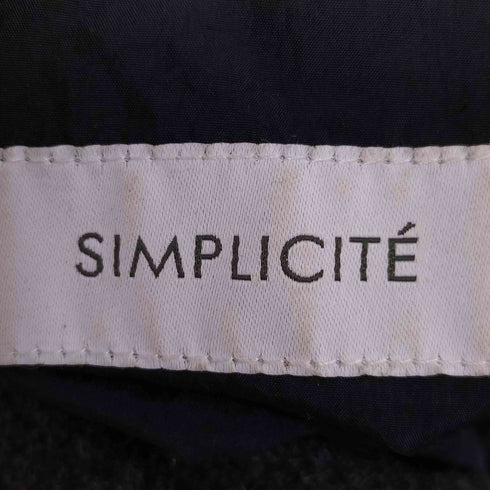 シンプリシテェ SIMPLICITE 23aw リブカラーリバーシブルコート レディース