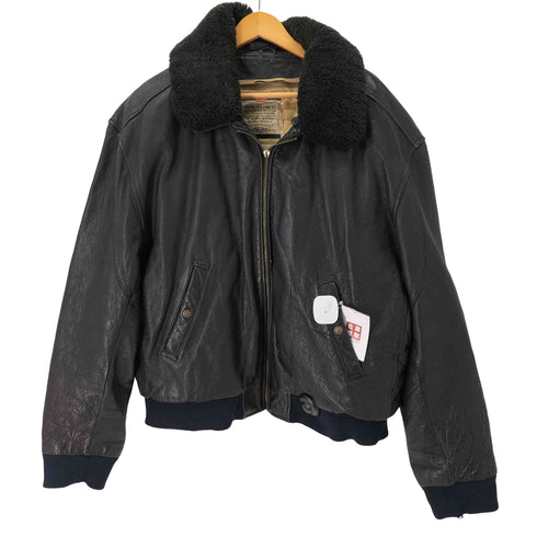 リーバイス Levis 襟ボア レザー フライトジャケット ダウンライナー付属 MA-1 メンズ import:L