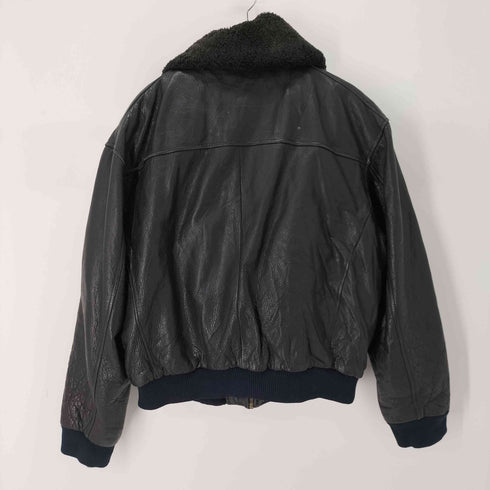リーバイス Levis 襟ボア レザー フライトジャケット ダウンライナー付属 MA-1 メンズ import:L