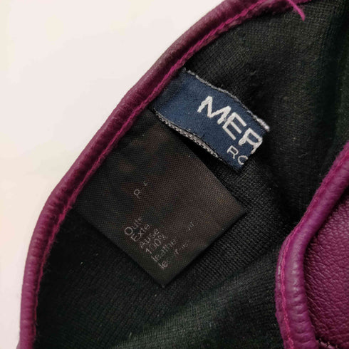 Merola メローラ MADE IN ITALY イタリア製 本革 内側 絹 シルク 100% レザー グローブ 手袋 メンズ