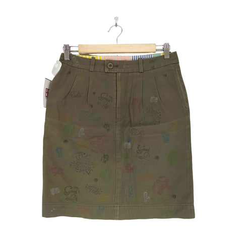 les Briqu’a braque ペイント ミリタリースカート レディース