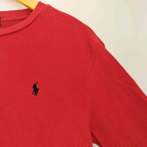 ポロラルフローレン POLO RALPH LAUREN ポニー刺繍 サーマル クルーネック 長袖 Tシャツ レディース import:L 14-16
