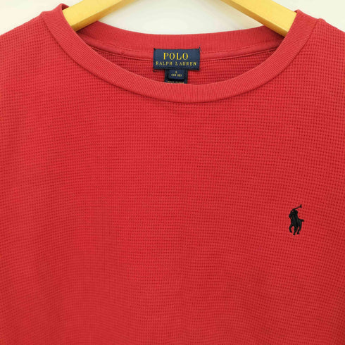 ポロラルフローレン POLO RALPH LAUREN ポニー刺繍 サーマル クルーネック 長袖 Tシャツ レディース import:L 14-16