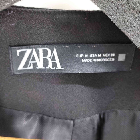 ザラ ZARA ノーラペルブレザー ノーカラージャケット レディース import:M