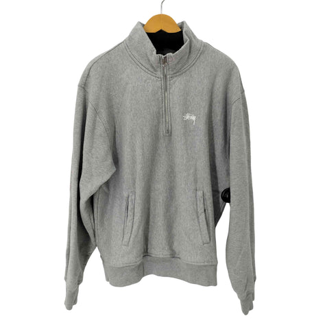 ステューシー Stussy Stock Logo Mock Neck Sweat ハーフジップ メンズ import:L