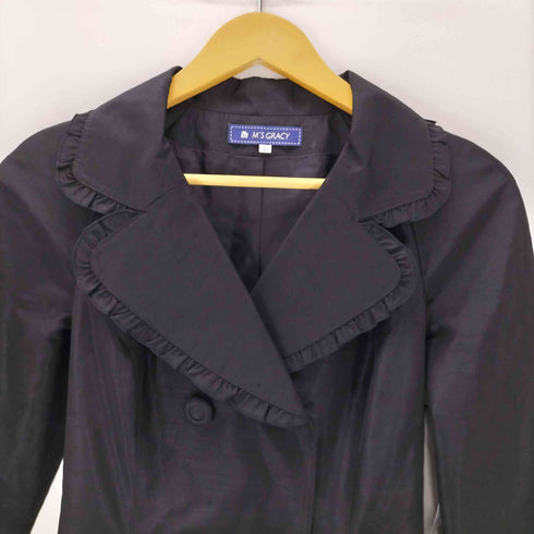 エムズグレイシー Ms GRACY フリル ベルデッド トレンチ コート レディース 40