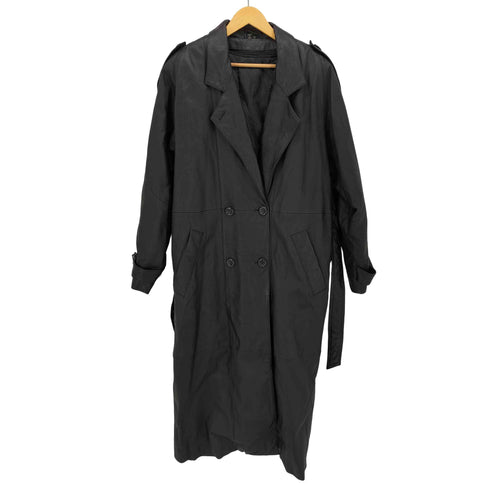 WILDA GENUINE LEATHER レザー トレンチ ロング コート メンズ XXL