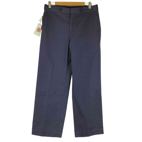 ユーエスネイビー U.S.NAVY 70-80S ノータックスラックスパンツ GENERALジップ メンズ