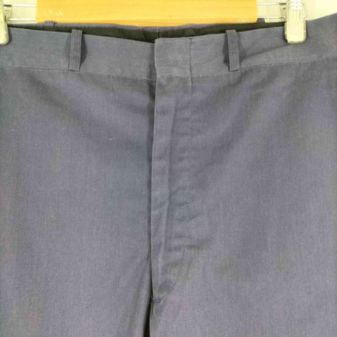 ユーエスネイビー U.S.NAVY 70-80S ノータックスラックスパンツ GENERALジップ メンズ