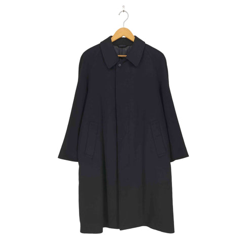 Custom pure cashmere カシミヤ100比翼ステンカラーコート メンズ A99
