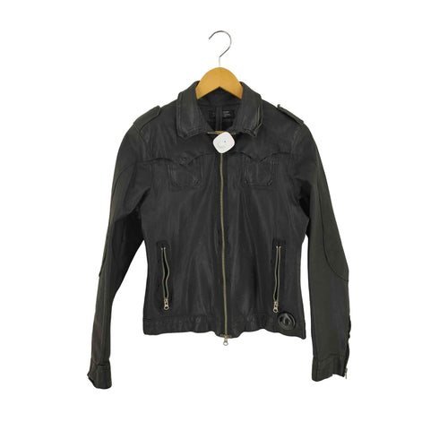 MARCO TAGLIAFERRI イタリア製 ジップアップ レザー ジャケット メンズ 46