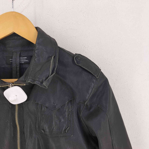 MARCO TAGLIAFERRI イタリア製 ジップアップ レザー ジャケット メンズ 46