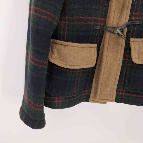 ロンドントラディション LONDON TRADITION チェック 切り替え ダッフル ショート コート レディース UK:34