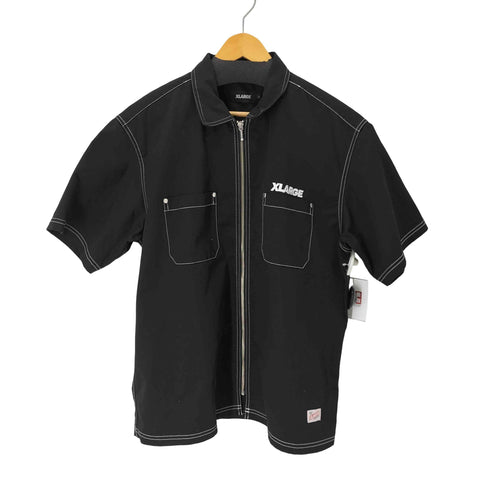 エクストララージ XLARGE STITCHED ZIP UP S/S WORK SHIRT メンズ import:L