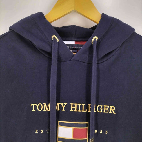 トミーヒルフィガー TOMMY HILFIGER ロゴ刺繍 プルオーバーパーカー メンズ import:L