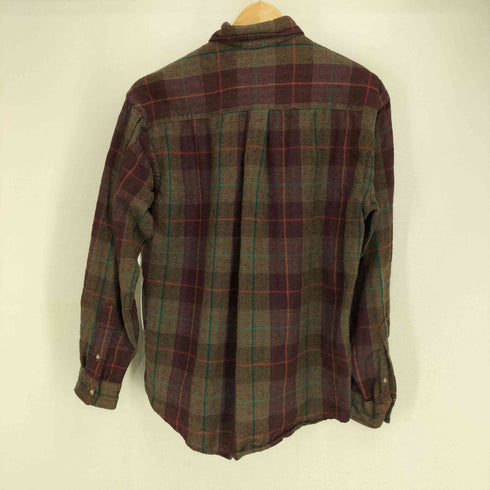 ポールスチュアート Paul Stuart USA製 ALLIMPORTED WOOL チェック L/S シャツ メンズ import:M