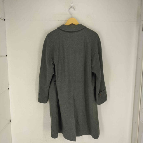 バーバリーズ BURBERRYS wool&cashmere カシミヤ30% ヘリンボーン比翼ステンカラーコート メンズ 165