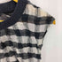 トリココムデギャルソン tricot COMME des GARCONS シワ加工 バンドカラー チェック シルクブレンド ノースリーブワンピース レディース JPN:S