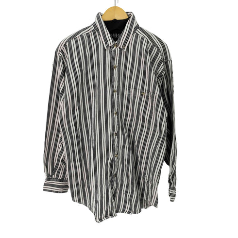 HIS ボタンダウン コットンストライプシャツ メンズ import:L