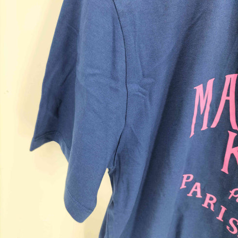 メゾンキツネ MAISON KITSUNE NAVY PALAIS ROYAL PRINT R-NECK T-SHIRT メンズ JPN:L