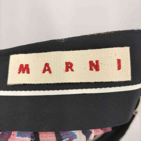 マルニ MARNI 17SS イタリア製 総柄 ベルト付き シルク スカート レディース 40
