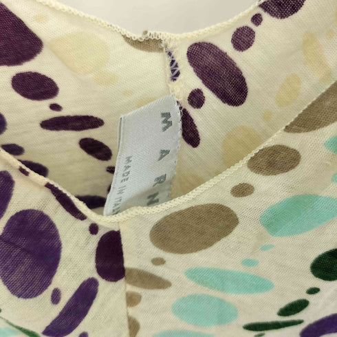 マルニ MARNI イタリア製 多色ドット柄 コットン トップス レディース 40