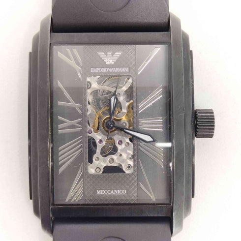 エンポリオアルマーニ EMPORIO ARMANI スケルトン オートマチック 自動巻き 腕時計 メンズ