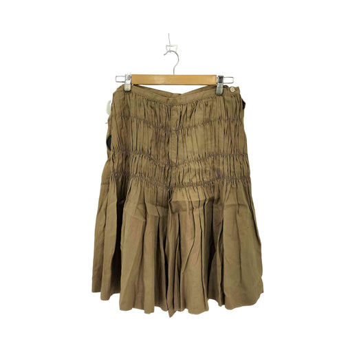 トリココムデギャルソン tricot COMME des GARCONS 08SS ギャザー切替 プリーツ ワイド クロップドパンツ レディース JPN:M 38