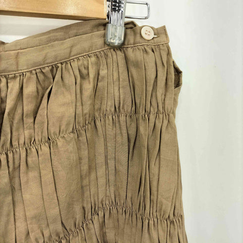 トリココムデギャルソン tricot COMME des GARCONS 08SS ギャザー切替 プリーツ ワイド クロップドパンツ レディース JPN:M 38