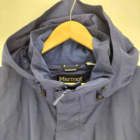 マーモット MARMOT ロゴ刺繍 デタッチャブルフード ドローコード 止水ジップポケット バイカラー シェル マウンテン ジャケット GORE-TEX ゴアテックス メンズ import:L