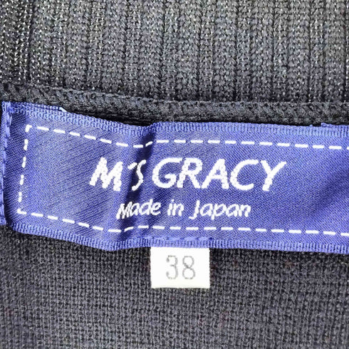 エムズグレイシー Ms GRACY フロントホール リボン ニットワンピース レディース JPN:38
