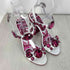 ドルチェアンドガッバーナ DOLCE&GABBANA フローラル ブロックヒール サンダル レディース EUR:38