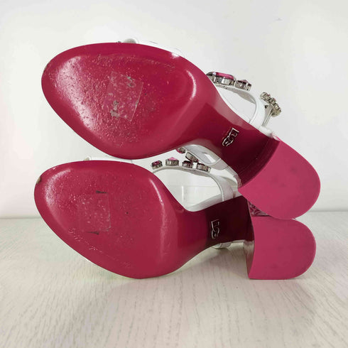 ドルチェアンドガッバーナ DOLCE&GABBANA フローラル ブロックヒール サンダル レディース EUR:38