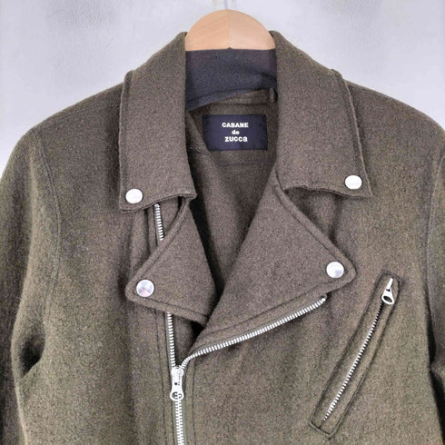 カバンドズッカ CABANE de ZUCCa ウールライダースジャケット メンズ JPN:M