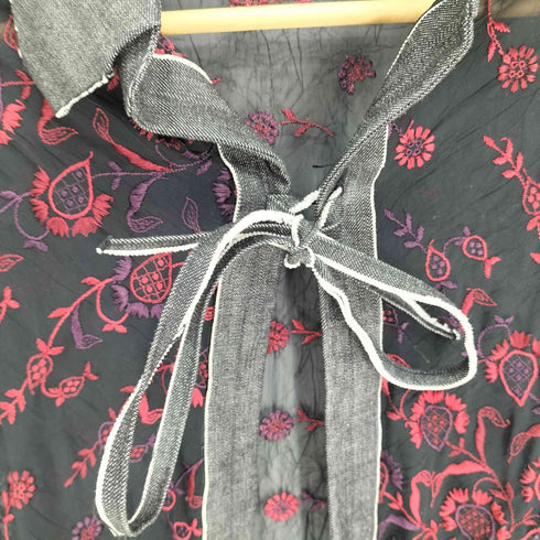 ヨウジヤマモト Yohji Yamamoto エンブロイダリー シアー シャツ レディース JPN:1