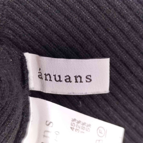 アニュアンス anuans カシミヤブレンドデコルテリブニットプルオーバー メンズ FREE