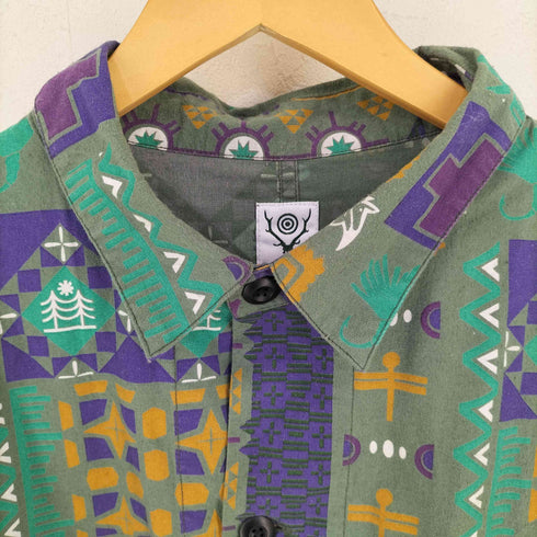 サウスツーウェストエイト SOUTH2 WEST8 フランネル 総柄 ハンティングシャツ メンズ import:L