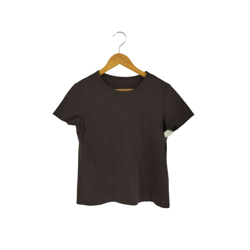 アニュアンス anuans シルクタッチコットンスリムフィットTシャツ レディース JPN:M